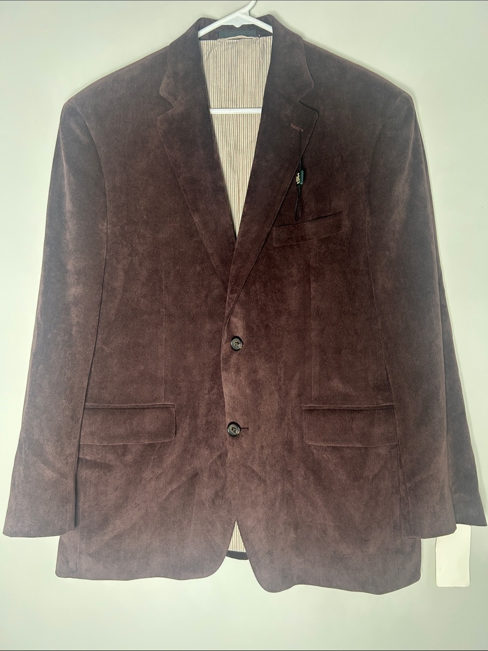 Ralph Lauren Brown Corduroy Blazer Business Men's Size 42 Short NWT Retail $275